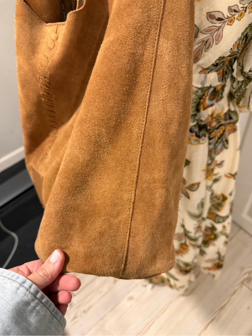 Haute Hippie Suede Hobo Bag in Tan Brown - Picture 2 of 13